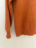 70’s FADED BURNT ORANGE RAGLAN VINTAGE SWEATSHIRT - M