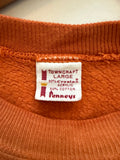 70’s FADED BURNT ORANGE RAGLAN VINTAGE SWEATSHIRT - M