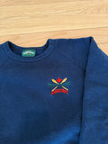 90's NAVY EMBROIDERED BEAVER CANOE VINTAGE SWEATSHIRT