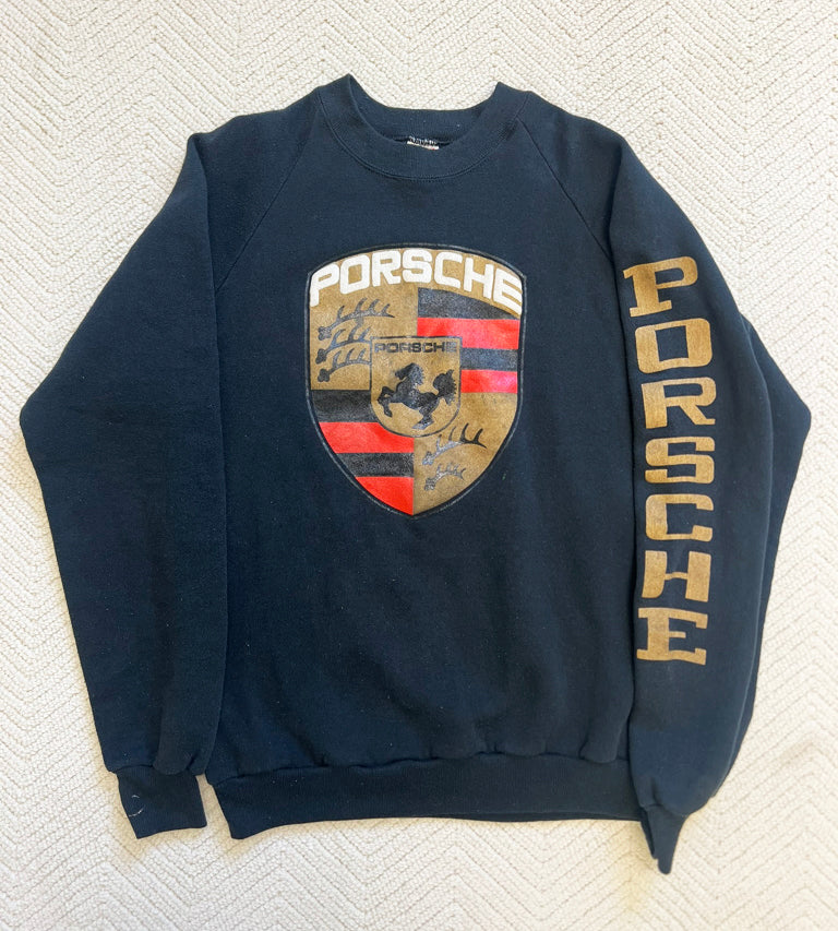 VINTAGE BLACK PORSCHE SWEATSHIRT