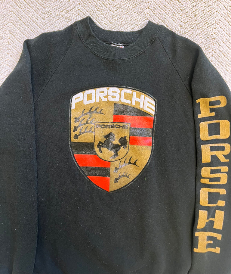 VINTAGE BLACK PORSCHE SWEATSHIRT