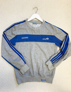 80's PORSCHE + ADIDAS BLUE RACING VINTAGE SWEATSHIRT