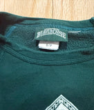 FOREST GREEN WHITE FLOCKED BEAVER CANOE OMER STRINGER VINTAGE SWEATSHIRT - S
