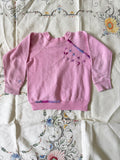 Kids' Faded Pink 80's Hand Embroidered Vintage Sweatshirt - S