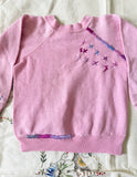Kids' Faded Pink 80's Hand Embroidered Vintage Sweatshirt - S