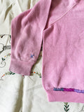 Kids' Faded Pink 80's Hand Embroidered Vintage Sweatshirt - S