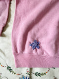 Kids' Faded Pink 80's Hand Embroidered Vintage Sweatshirt - S