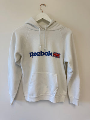 80'S WHITE REEBOK HOODIE VINTAGE SWEATSHIRT