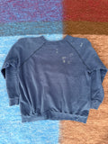 70's MICHIGAN NAVY RAGLAN VINTAGE SWEATSHIRT - M/L