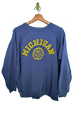 70's MICHIGAN NAVY RAGLAN VINTAGE SWEATSHIRT - M/L