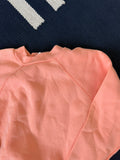 80'S FADED NEON ORANGE RAGLAN VINTAGE  SWEATSHIRT - XS/S