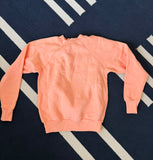 80'S FADED NEON ORANGE RAGLAN VINTAGE  SWEATSHIRT - XS/S
