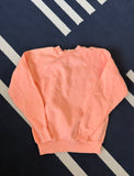 80'S FADED NEON ORANGE RAGLAN VINTAGE  SWEATSHIRT - XS/S