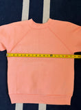 80'S FADED NEON ORANGE RAGLAN VINTAGE  SWEATSHIRT - XS/S