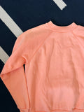 80'S FADED NEON ORANGE RAGLAN VINTAGE  SWEATSHIRT - XS/S