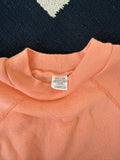 80'S FADED NEON ORANGE RAGLAN VINTAGE  SWEATSHIRT - XS/S