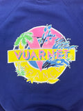 80'S VUARNET FRANCE ICONIC LOGO WHITE RAGLAN VINTAGE NAVY SWEATSHIRT - M/L