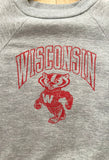 80'S GREY UNIVERSITY OF WISCONSIN VINTAGE SWEATSHIRT