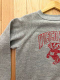 80'S GREY UNIVERSITY OF WISCONSIN VINTAGE SWEATSHIRT