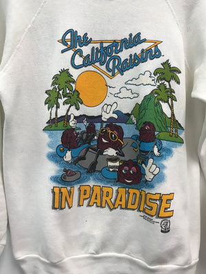 80'S WHITE CALIFORNIA RAISINS VINTAGE SWEATSHIRT – vintage sweatshirt