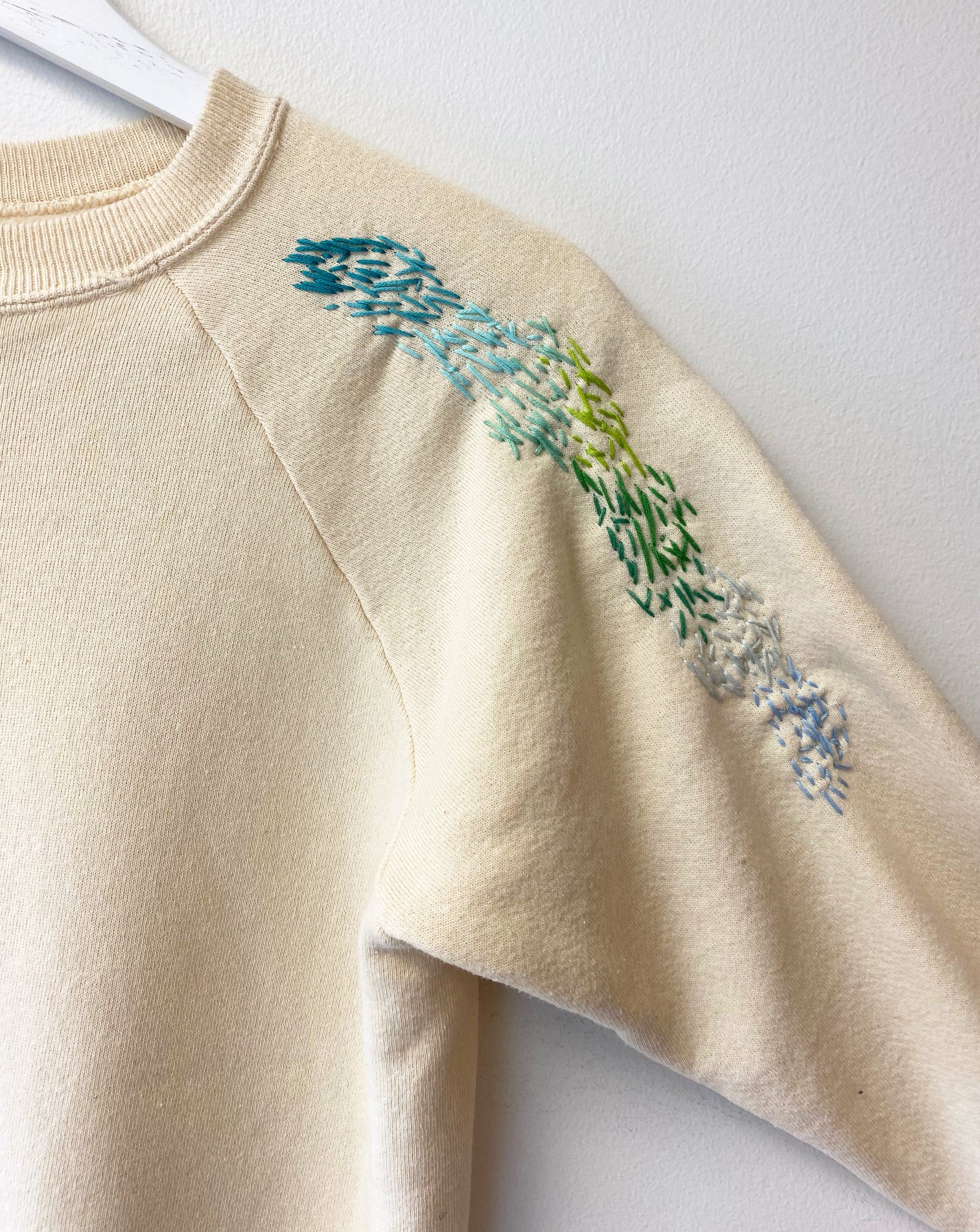 Sunset Hand Embroidered Vintage Sweatshirt