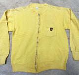 RARE! 60's FADED LEMON-YELLOW NORWICH ZIP UP VINTAGE SWEATSHIRT