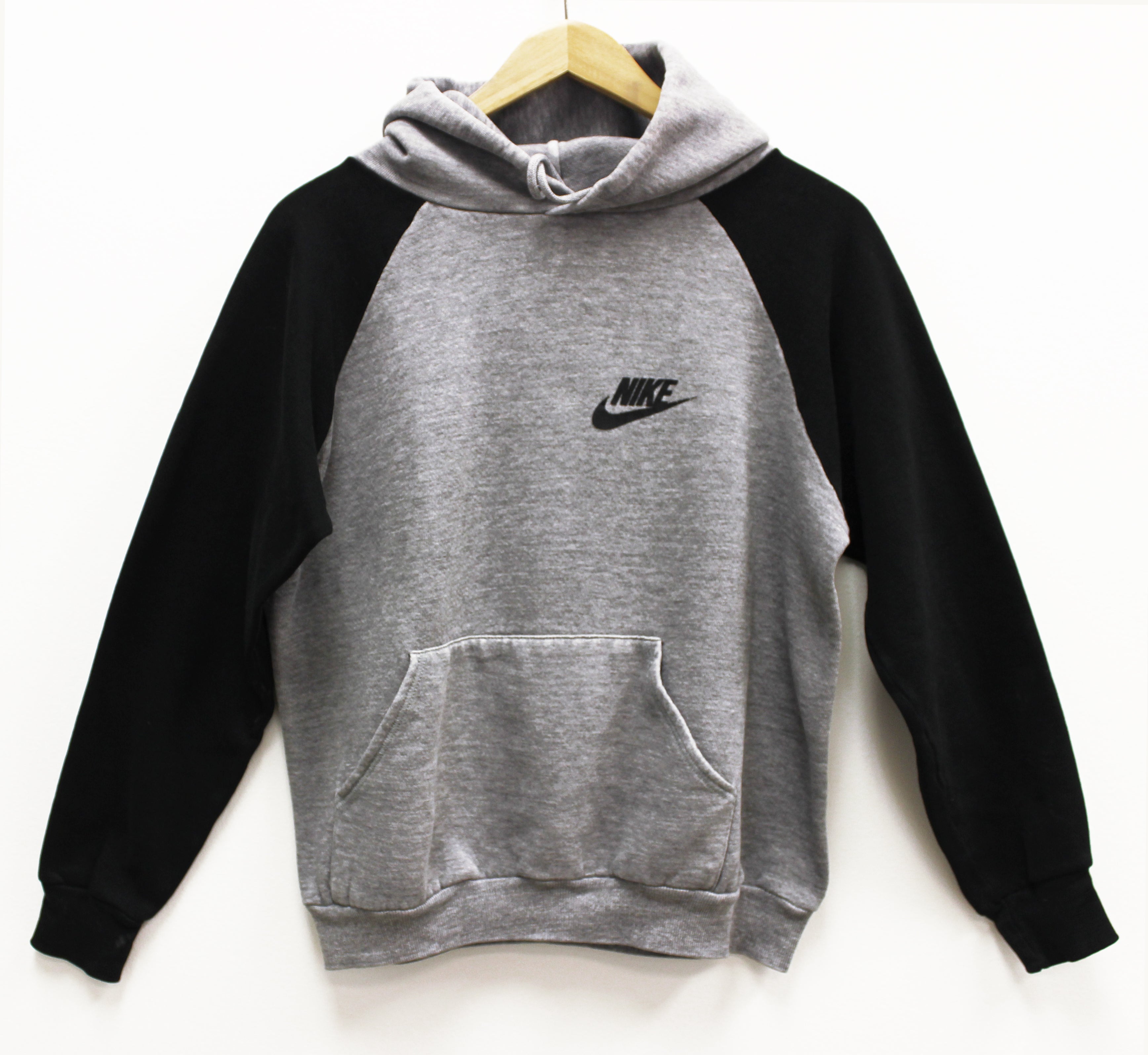 Grey and black nike hoodie Clearance